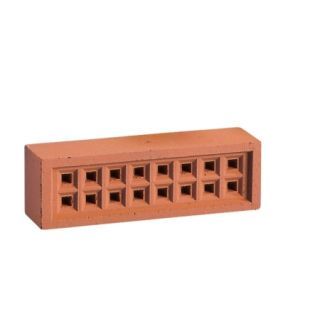 Airbrick RED 9x3 Square Hole   215x65mm                YA13R