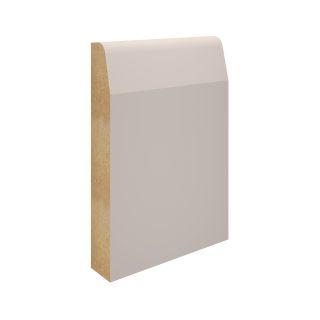 18 x 119 MDF Cham/Rnd Skirting  5.4m Primed