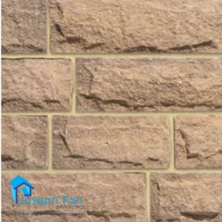 Newlay Pitched Faced Weathered Buff Walling 450x140mm