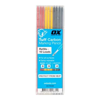 OX CARBON REFILLS GRAPHITE LEAD        10 PACK   OX-P503202