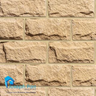 Newlay Pitched Faced Buff Walling 450x140mm