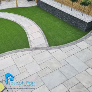 Grey Promenade Sandstone Patio Pack 22.20sqm 18mm Calibrated