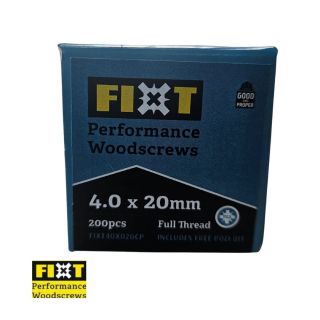 Fixt Performance Woodscrews 4.0 x 20mm Box/200pcs