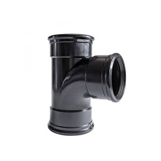 100MM - T/S Tee branch 87.5°                 BLACK SOIL SPBRT92.5B