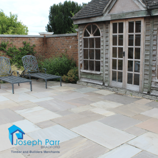 Raj Lakeland Sandstone   Patio Pack   22.20sqm   18mm Calibrated