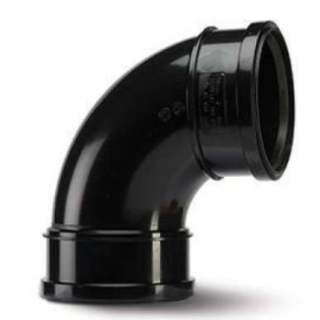 100MM - 87.5° Double Socket Bend           BLACK SOIL  SPB92.5BDS