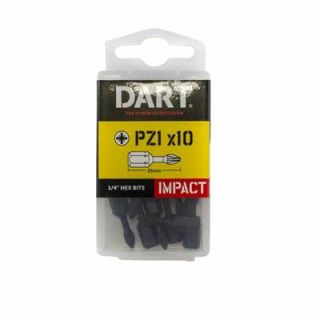 PZ1 IMPACT DRIVER BIT- PACK 10 DART - DDIPZ1-10