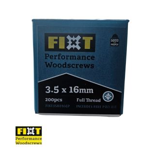 Fixt Performance Woodscrews 3.5 x 16mm Box/200pcs