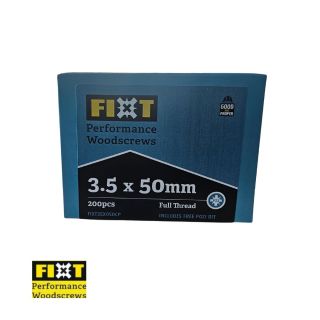 Fixt Performance Woodscrews 3.5 x 50mm Box/200pcs