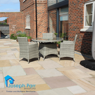 Buff Harvest Sandstone   Patio Pack   22.20sqm   18mm Calibrated